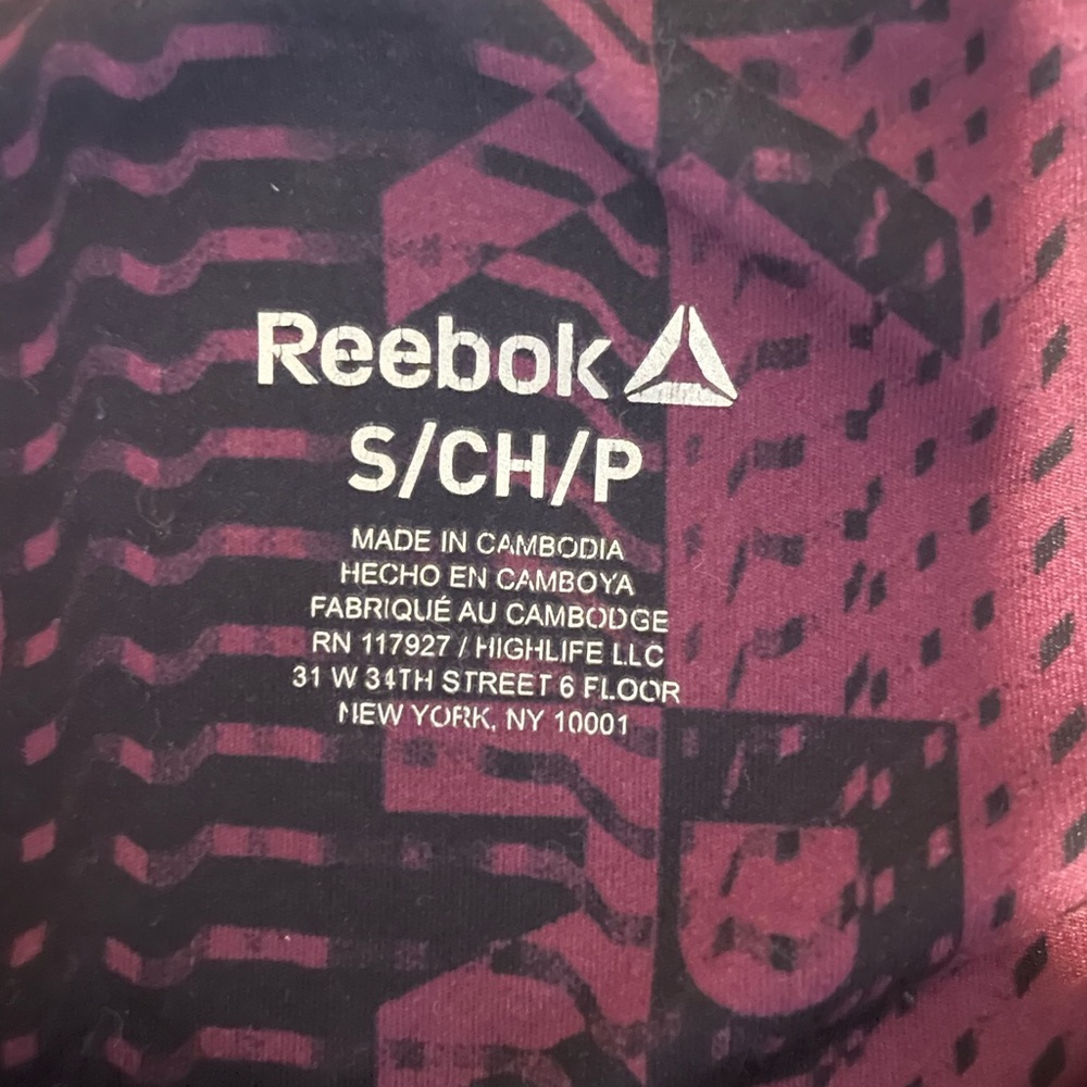 Reebok Purple Moto Logo Leggings - Picture 5 of 6